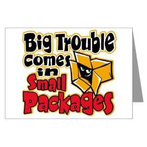  Greeting Cards (20 Pack) Big Trouble Comes In Small 