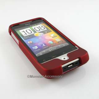 Red Rubberized Hard Case Cover For HTC Legend Accessory  