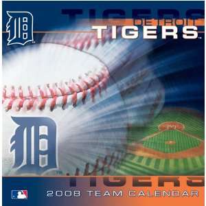  DETROIT TIGERS 2008 MLB Daily Desk 5 x 5 BOX CALENDAR 