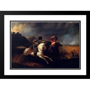 Vernet, Horace 24x19 Framed and Double Matted Two Soldiers On 