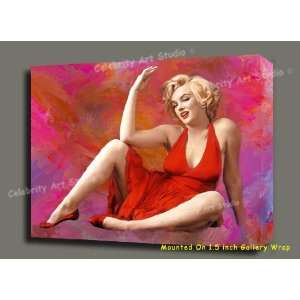  MARILYN MONROE ORG MIXED MEDIA PAINTING ON CANVAS MOUNTED 