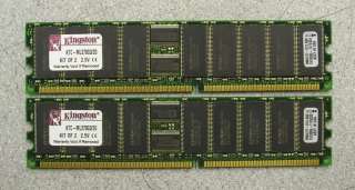 QTY2 1GB Kingston KTC ML370G3/2GB DDR ECC Reg Memory  