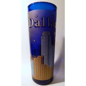  Dallas Texas Cobalt Blue Shooter Shot Glass Kitchen 