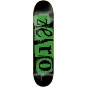  Zero Punk Black / Green Veneer Skateboard Deck   8 x 32 