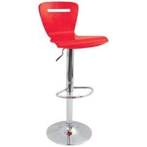  H2 Red Adjustable Bar or Counter Stool