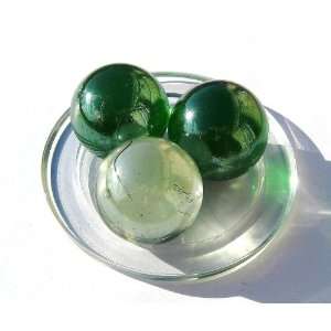  2 Big Marbles   Marble LOUPE   Glass Marble diameter  43 