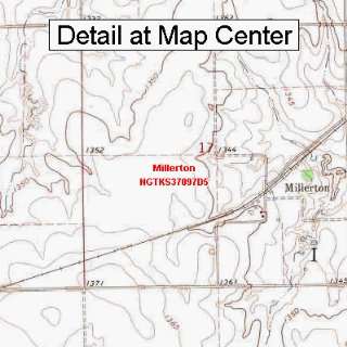  USGS Topographic Quadrangle Map   Millerton, Kansas 