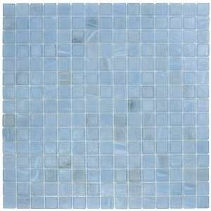  Aqua mosaics   3/4 x 3/4 glass mosaic in light blue 