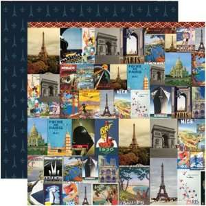  Travelogue Midnight in Paris 12 x 12 Double Sided Paper 