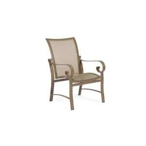  Woodard Belden Flex Aluminum Sling Arm Patio Dining Chair 