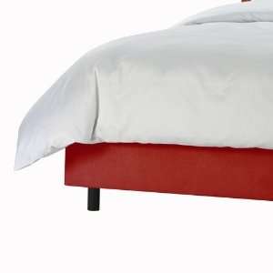 Skyline Furniture Nail Button Border Bed in Premier Red Upholstery 