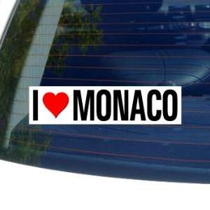  I Love Heart MONACO   Window Bumper Sticker Automotive