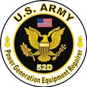 United States Army MOS 52D Power Generation Equipment Repairer Decal 