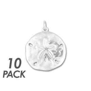  Sterling Silver Sand Dollar Pendant   10 Pack Everything 