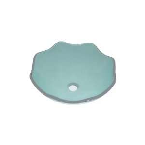   Oyster Tempered Glass Vessel Sink MGE 05005 3 F
