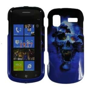 Hard Blue Icey Skull Case Cover Faceplate Protector for Samsung Focus 