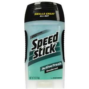  Mennen Speed Stick Deodorant Active Fresh 3 Oz. (Pack of 6 