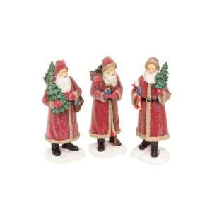  Set of 3 Victorian Inspirations Beaded Santa Claus Table 