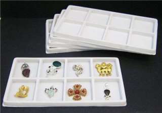 Pcs White 8 Slot Jewelry Display Tray & Case Inserts  