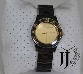 New Marc By Marc Jacobs Gold Mirror Dial Chocolate Brown Bracelet 