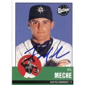  Gil Meche Autographed / Signed 2001 Upper Deck Vintage 