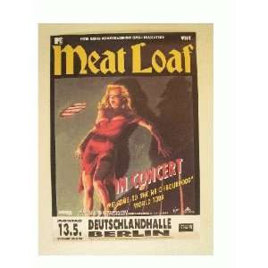  Meat Loaf Poster Concert Meatloaf Berlin 