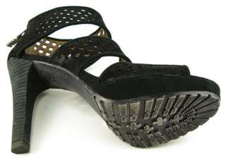 MISS SIXTY TIANA Black Nubuck Womens Shoes Platform Pump Back Zipper 