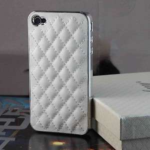   Lambskin Case Back Cover For iPhone 4G White W/ Gift Box Screen Guard
