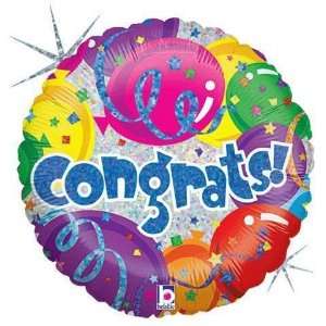  Congratulations Balloons   18 Party Holographic Toys 