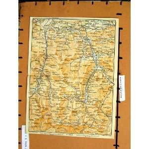  MAP 1912 FRANCE BAGNERES MAZERES ARREAU TILHOUSE