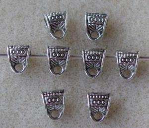 10 Tibetan Silver 6mm Bali Bail Loop Spacer Beads  