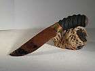 Beautiful~MAHO​GANY Obsidian Knife~EXOTIC AFRICAN SPRINGBOK~Uniq 