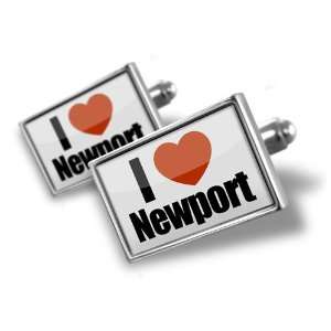 Cufflinks I Love Newport region in Newport, Wales   Hand Made Cuff 