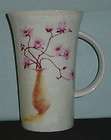 magnolias in vase 16oz white porcelain beer mug new expedited