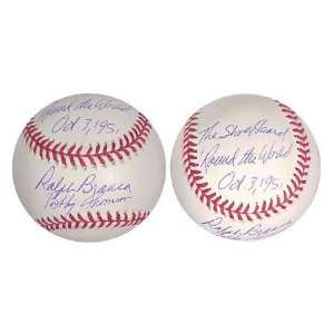   New York Giants Bobby Thompson Autographed Baseball with Inscription