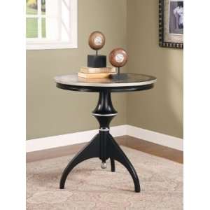 Powell Masterpiece Round Contemporary Leaf Pattern Accent Table 