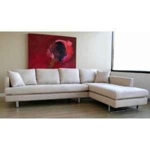  Luvia Cream Sectional Sofa by Wholesale Interiors