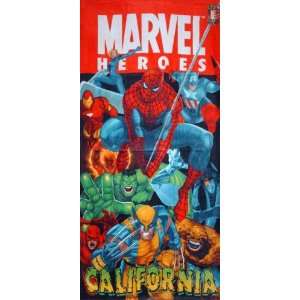  Marvel Heroes Beach Towel 