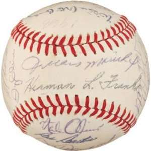 1968 Giants Team 20 SIGNED ONL Giles Baseball JSA   Autographed 