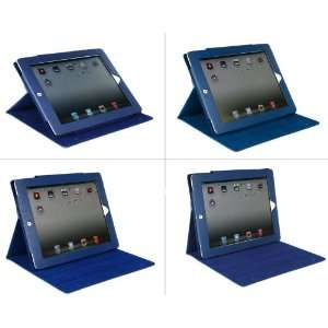  iPad 3 Synthetic Leather Pouch Case Cover with Multi View Kickstand