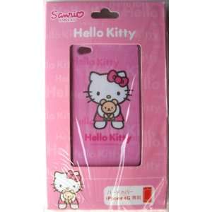  iPhone 4G Hard Cover Back Case ~Pink Hello Kitty & Bear 