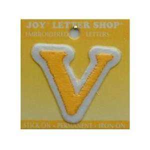  Joy Letter Shop Iron On Gold V (6 Pack)