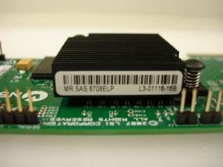 LSI L1 01116 04 SAS 8708ELP PCI E 3GB/S 8 Port SCSI MegaRaid Adapter 