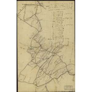   1861 Map Landowners, West Virginia, Clarksburg Region