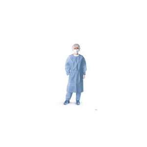  Isolation Gown, Closed Back, w/ Knit Cuff, Blue (Case of 