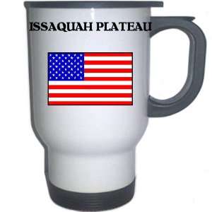 US Flag   Issaquah Plateau, Washington (WA) White Stainless Steel Mug