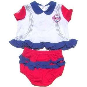 NEWBORN Baby Infant Philadelphia Phillies Girl Ruffle Cheer  