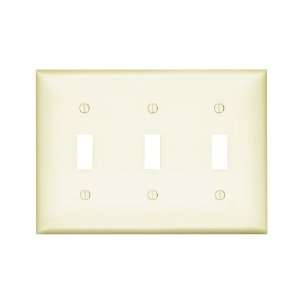 Preferred Industries WH1003 IVRY Three Gang Toggle Style Wall Plates 