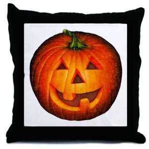   Throw Pillow Halloween Holiday Jack o Lantern Pumpkin 
