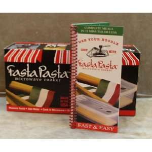  Fasta Pasta Microwave Cooker and Cookbook Set Kitchen 